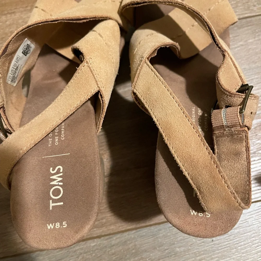 Toms Women's Espadrilles in Tan, Cream, Green, Gray - Picture 10 of 12
